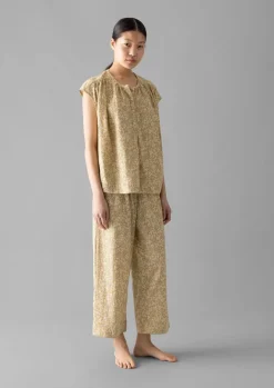 Nightwear-TOAST Collage Floral Cotton Pyjamas PaleGold