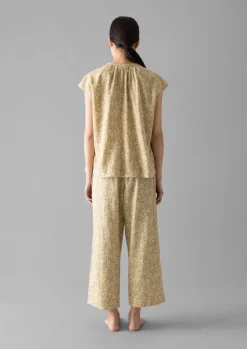Nightwear-TOAST Collage Floral Cotton Pyjamas PaleGold