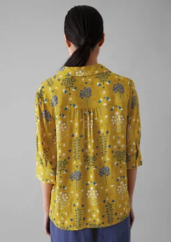 Shirts|Tops & Tees-TOAST Collector Print Crepe Shirt GoldenOchre