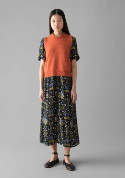 Dresses-TOAST Collector Print Fluid Shirt Dress OilGreen
