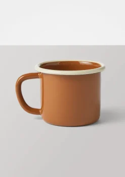 Outdoor-TOAST Contrast Rim Enamel Mug Cumin/Cream