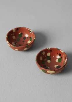 Ceramics|Tableware-TOAST Cortona Splatter Pinch Pot Set Terracotta/Multi