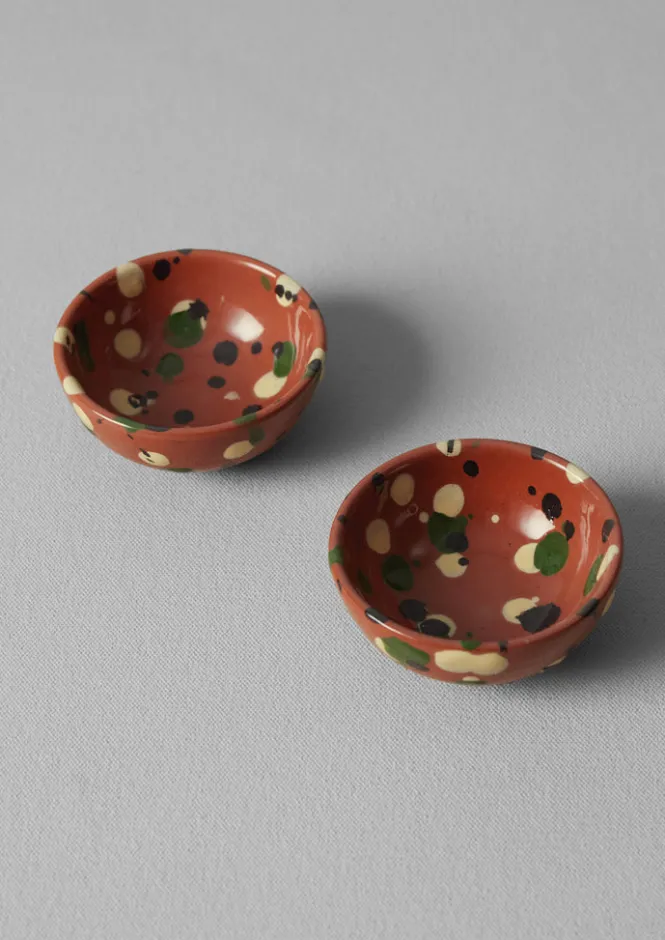 Ceramics|Tableware-TOAST Cortona Splatter Pinch Pot Set Terracotta/Multi