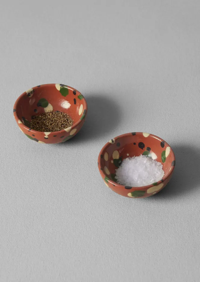 Ceramics|Tableware-TOAST Cortona Splatter Pinch Pot Set Terracotta/Multi
