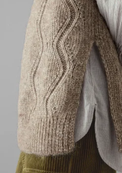 Knitwear-TOAST Cotton Alpaca Reverse Cable Tank Biscuit