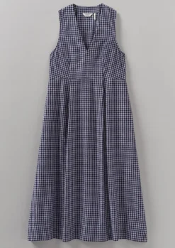 Dresses-TOAST Cotton Gingham Seersucker Dress Lilac