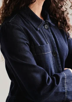 Denim|Workwear-TOAST Cotton Hemp Denim Dress Indigo