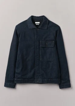 Denim|Workwear-TOAST Cotton Hemp Denim Jacket Indigo