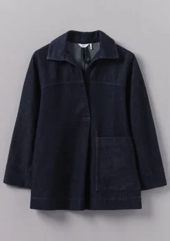 Denim|Tops & Tees-TOAST Cotton Hemp Denim Smock Indigo