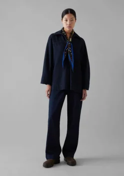 Denim|Tops & Tees-TOAST Cotton Hemp Denim Smock Indigo