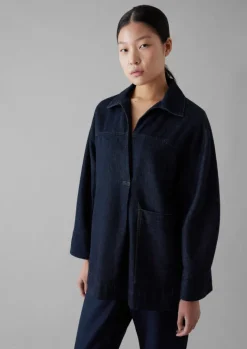 Denim|Tops & Tees-TOAST Cotton Hemp Denim Smock Indigo