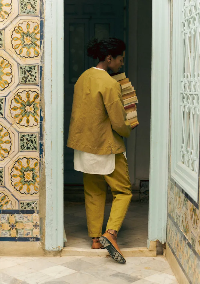 Linen|Coats & Jackets-TOAST Cotton Linen Wrap Jacket GoldenSand
