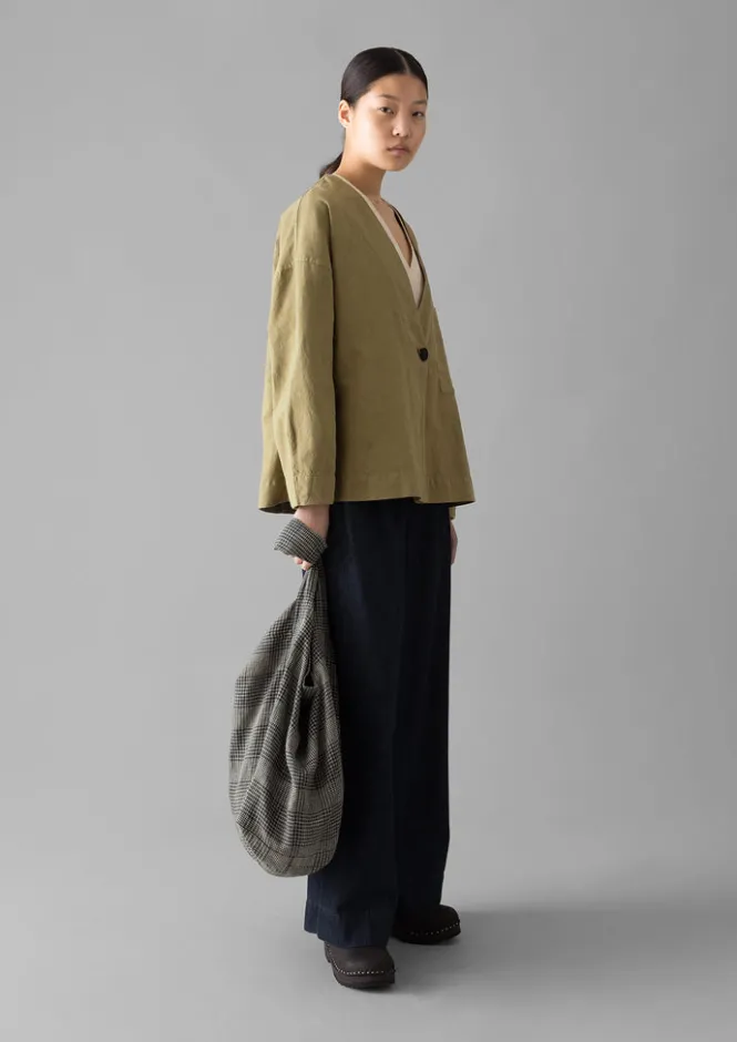 Linen|Coats & Jackets-TOAST Cotton Linen Wrap Jacket GoldenSand