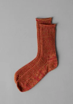 Socks & Tights-TOAST Cotton Marl Socks RedMarl
