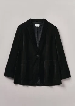 Velvet|Coats & Jackets-TOAST Cotton Velvet Jacket BrownSlate