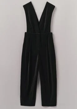 Velvet|Jumpsuits-TOAST Cotton Velvet Pinafore Jumpsuit BrownSlate