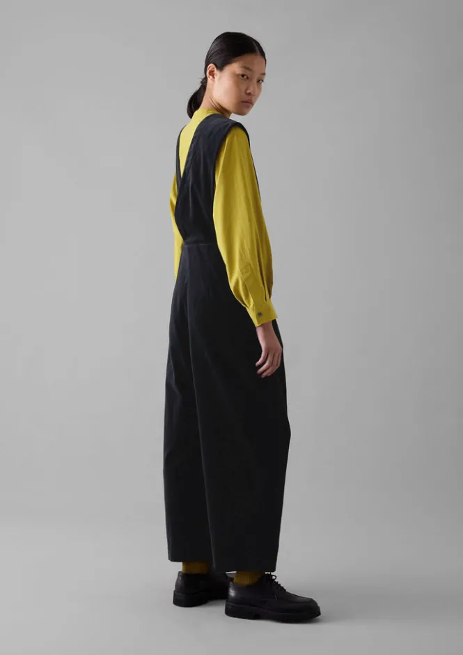 Velvet|Jumpsuits-TOAST Cotton Velvet Pinafore Jumpsuit BrownSlate