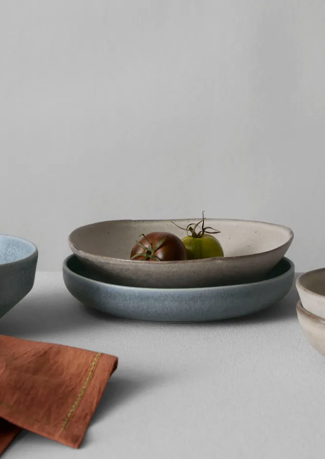 Ceramics-TOAST Cove Stoneware Deep Plate BlueGrey