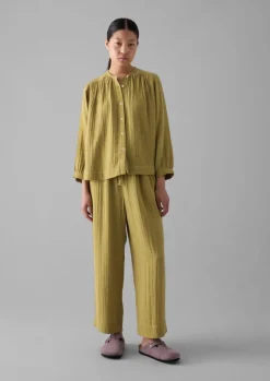 Nightwear-TOAST Crinkle Cotton Pyjamas SoftOlive