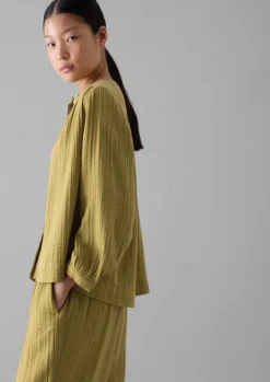 Nightwear-TOAST Crinkle Cotton Pyjamas SoftOlive