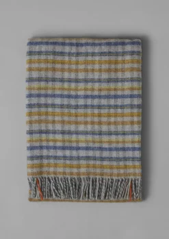 Textiles|Blankets & Throws-TOAST Dashed Check Wool Blanket Multi