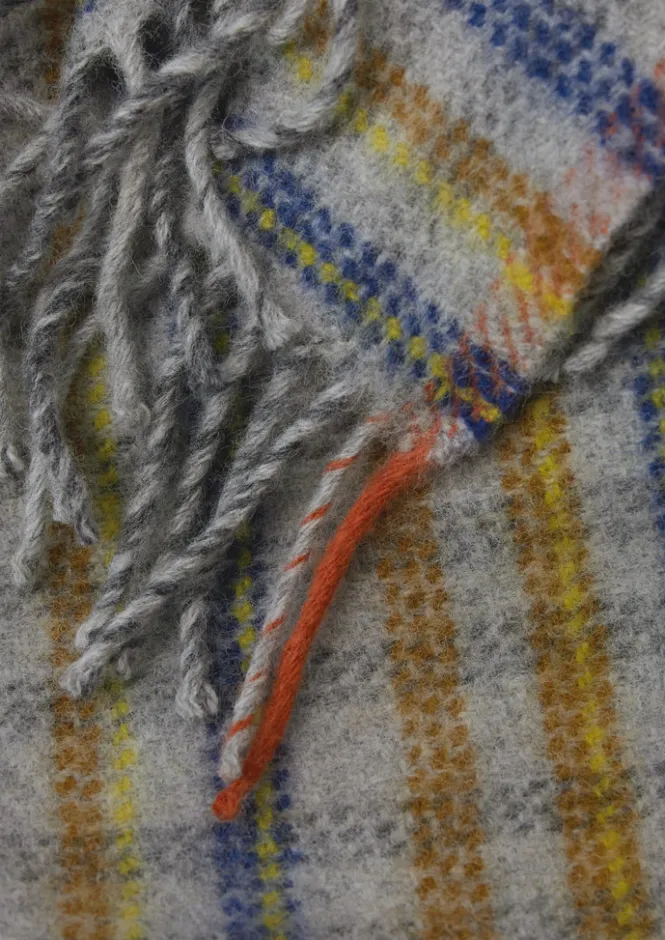 Textiles|Blankets & Throws-TOAST Dashed Check Wool Blanket Multi