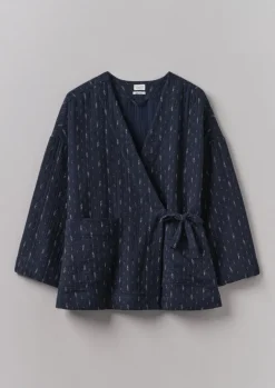 Loungewear|Coats & Jackets-TOAST Dobby Cotton Lounge Jacket IndigoBlue