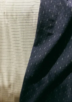 Textiles|Blankets & Throws-TOAST Dobby Stitch Cotton Throw IndigoBlue
