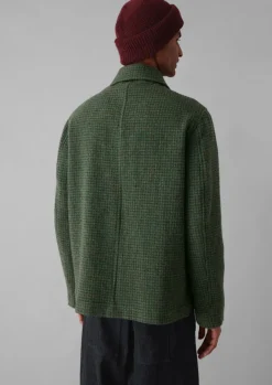Coats & Jackets-TOAST Dogtooth Wool Chore Jacket ForestGreen