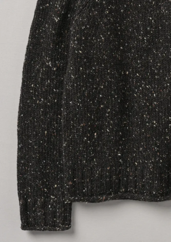 Knitwear-TOAST Donegal Roll Neck Sweater BlackMarl