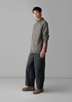 Knitwear-TOAST Donegal Roll Neck Sweater Smoke