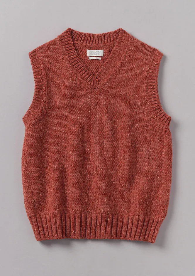 Knitwear-TOAST Donegal Wool Knitted Tank RoseQuartz