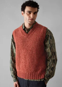 Knitwear-TOAST Donegal Wool Knitted Tank RoseQuartz