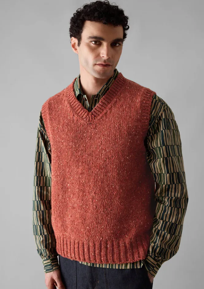 Knitwear-TOAST Donegal Wool Knitted Tank RoseQuartz