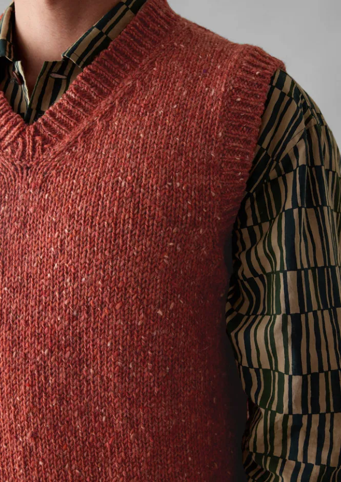 Knitwear-TOAST Donegal Wool Knitted Tank RoseQuartz