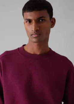Tops & Tees|Shirts-TOAST Dropped Shoulder Loopback Jersey Sweatshirt Fuchsia