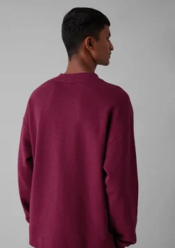 Tops & Tees|Shirts-TOAST Dropped Shoulder Loopback Jersey Sweatshirt Fuchsia