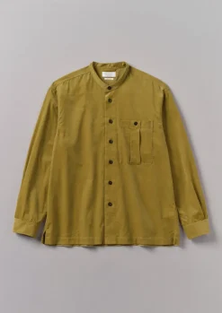 Cord|Shirts-TOAST Dropped Shoulder Organic Cord Grandad Shirt GoldenOlive