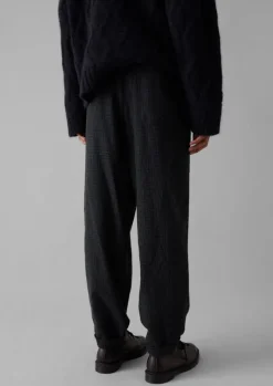 Trousers-TOAST Duncan Wool Cotton Trousers Carbon