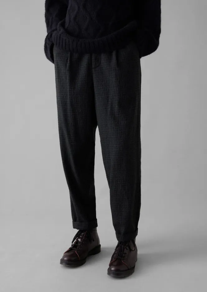 Trousers-TOAST Duncan Wool Cotton Trousers Carbon