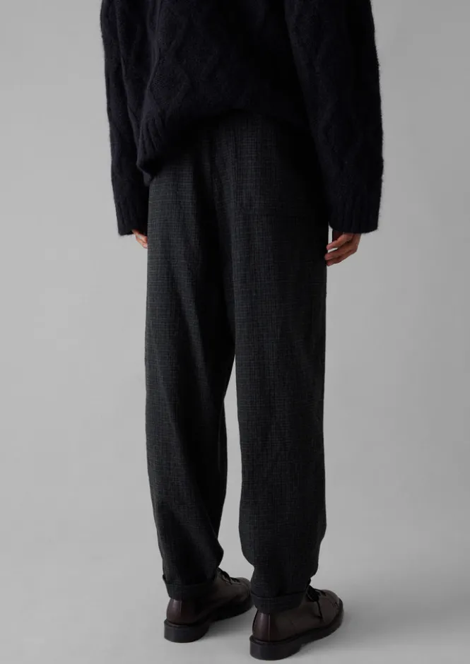 Trousers-TOAST Duncan Wool Cotton Trousers Carbon