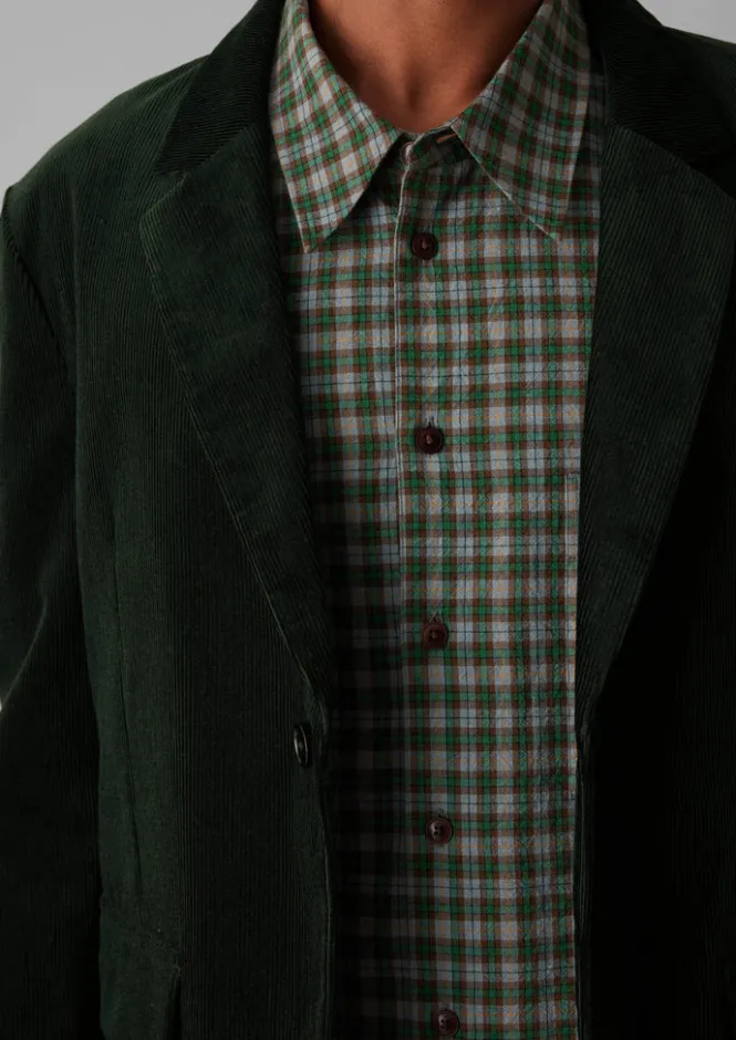 Cord|Coats & Jackets-TOAST Easy Tailored Organic Cord Jacket MineralGreen