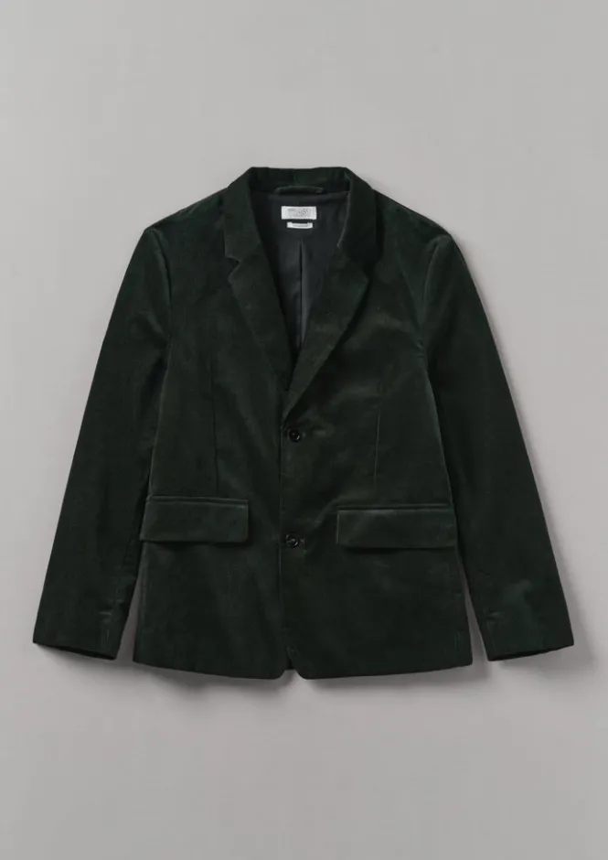 Cord|Coats & Jackets-TOAST Easy Tailored Organic Cord Jacket MineralGreen