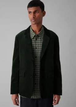 Cord|Coats & Jackets-TOAST Easy Tailored Organic Cord Jacket MineralGreen