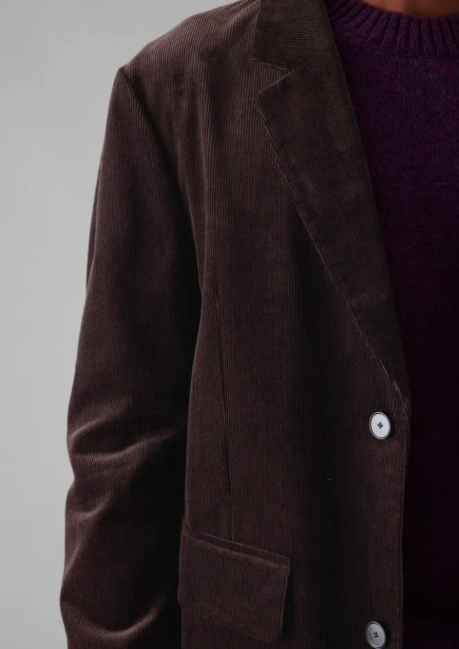 Cord|Coats & Jackets-TOAST Easy Tailored Organic Cord Jacket Chestnut