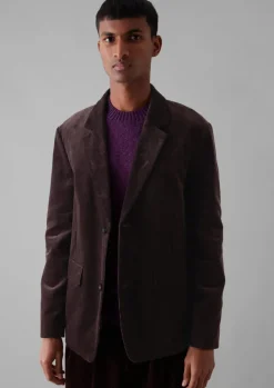 Cord|Coats & Jackets-TOAST Easy Tailored Organic Cord Jacket Chestnut