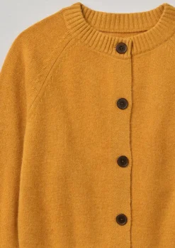 Cashmere|Knitwear-TOAST Eden Wool Cashmere Raglan Cardigan GingerMelange
