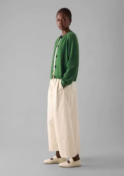 Cashmere|Knitwear-TOAST Eden Wool Cashmere Raglan Cardigan MineralGreen