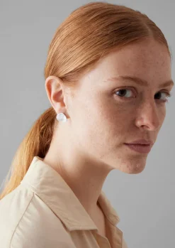 Jewellery-TOAST Emily Nixon Flat Rock Stud Earrings Silver