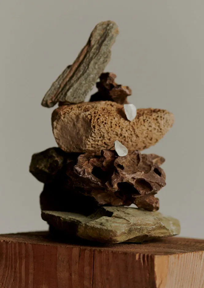 Jewellery-TOAST Emily Nixon Flat Rock Stud Earrings Silver